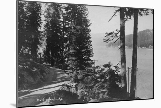 Huntington Lake, California View from Road Photograph - Huntington Lake, CA-Lantern Press-Mounted Art Print