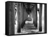 Huntington Pier 1-John Gusky-Framed Stretched Canvas