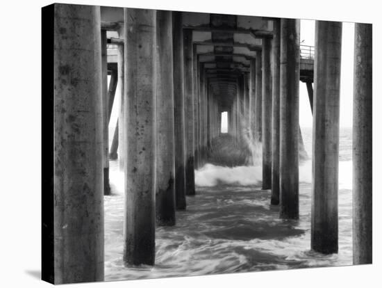 Huntington Pier 1-John Gusky-Stretched Canvas