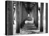 Huntington Pier 1-John Gusky-Stretched Canvas