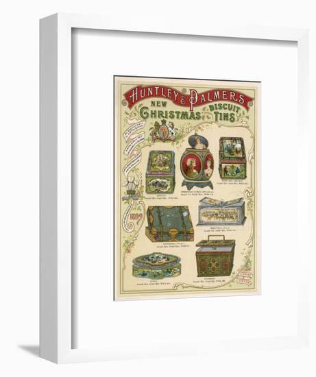 Huntley and Palmer's New Christmas Biscuit Tins-null-Framed Art Print