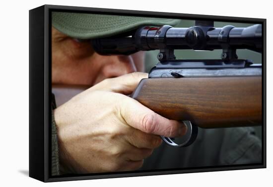 Huntsman Aiming-Bjorn Svensson-Framed Stretched Canvas