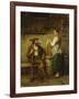 Huntsman and Maid Having a Chat in the Kitchen. after 1850-Franz Von Defregger-Framed Giclee Print