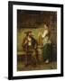 Huntsman and Maid Having a Chat in the Kitchen. after 1850-Franz Von Defregger-Framed Giclee Print