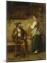 Huntsman and Maid Having a Chat in the Kitchen. after 1850-Franz Von Defregger-Mounted Giclee Print