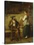 Huntsman and Maid Having a Chat in the Kitchen. after 1850-Franz Von Defregger-Stretched Canvas