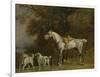 Huntsman with a Grey Hunter and Two Foxhounds: Details from the Goodwood 'Hunting' Picture-George Stubbs-Framed Giclee Print