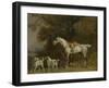 Huntsman with a Grey Hunter and Two Foxhounds: Details from the Goodwood 'Hunting' Picture-George Stubbs-Framed Giclee Print
