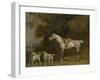 Huntsman with a Grey Hunter and Two Foxhounds: Details from the Goodwood 'Hunting' Picture-George Stubbs-Framed Giclee Print