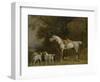 Huntsman with a Grey Hunter and Two Foxhounds: Details from the Goodwood 'Hunting' Picture-George Stubbs-Framed Giclee Print