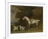 Huntsman with a Grey Hunter and Two Foxhounds: Details from the Goodwood 'Hunting' Picture-George Stubbs-Framed Giclee Print