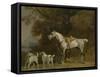 Huntsman with a Grey Hunter and Two Foxhounds: Details from the Goodwood 'Hunting' Picture-George Stubbs-Framed Stretched Canvas