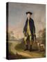 Huntsman with a Whippet-Edward Haytley-Stretched Canvas