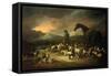 Huntsman with his Pack-George Morland-Framed Stretched Canvas