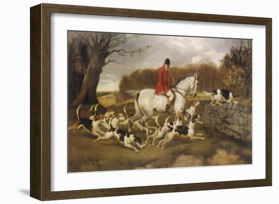 Huntsmen and Hounds-null-Framed Art Print