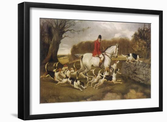 Huntsmen and Hounds-null-Framed Art Print