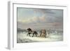 Huntsmen in Horsedrawn Sleigh-Cornelius Krieghoff-Framed Giclee Print