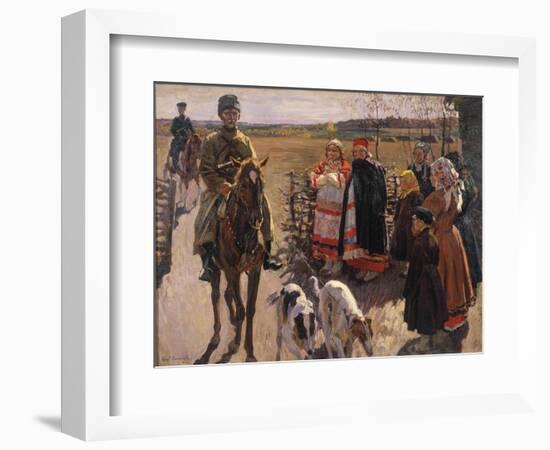 Huntsmen with Borzois, 1913-Sergei Arsenyevich Vinogradov-Framed Giclee Print