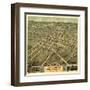 Huntsville, Alabama - Panoramic Map-Lantern Press-Framed Art Print