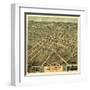 Huntsville, Alabama - Panoramic Map-Lantern Press-Framed Art Print