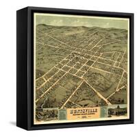 Huntsville, Alabama - Panoramic Map-Lantern Press-Framed Stretched Canvas