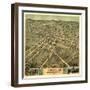 Huntsville, Alabama - Panoramic Map-Lantern Press-Framed Art Print