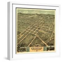 Huntsville, Alabama - Panoramic Map-Lantern Press-Framed Art Print