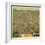 Huntsville, Alabama - Panoramic Map-Lantern Press-Framed Art Print