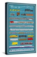 Huntsville, Alabama - Railways of History Infographic-Lantern Press-Stretched Canvas