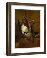 Huppoe, Partridge, Woodcock, and Seville Orange, 1732-Jean-Baptiste Simeon Chardin-Framed Giclee Print