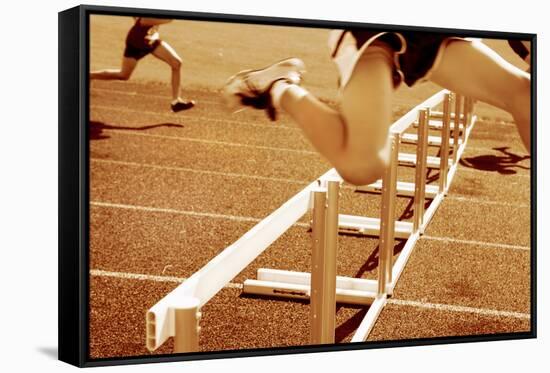 Hurdle Race-soupstock-Framed Stretched Canvas