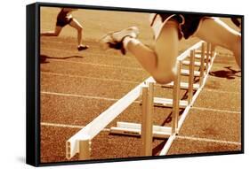 Hurdle Race-soupstock-Framed Stretched Canvas