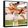 "Hurdlers,"May 4, 1935-Maurice Bower-Framed Stretched Canvas
