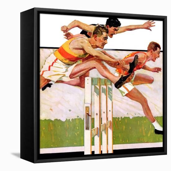 "Hurdlers,"May 4, 1935-Maurice Bower-Framed Stretched Canvas