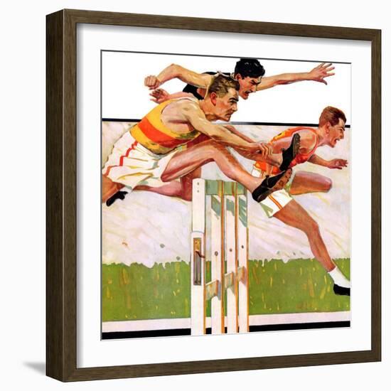 "Hurdlers,"May 4, 1935-Maurice Bower-Framed Premium Giclee Print