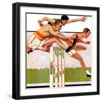 "Hurdlers,"May 4, 1935-Maurice Bower-Framed Premium Giclee Print