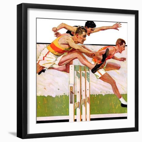 "Hurdlers,"May 4, 1935-Maurice Bower-Framed Premium Giclee Print