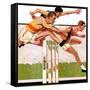 "Hurdlers,"May 4, 1935-Maurice Bower-Framed Stretched Canvas