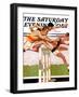 "Hurdlers," Saturday Evening Post Cover, May 4, 1935-Maurice Bower-Framed Giclee Print