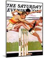"Hurdlers," Saturday Evening Post Cover, May 4, 1935-Maurice Bower-Mounted Giclee Print