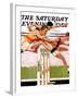 "Hurdlers," Saturday Evening Post Cover, May 4, 1935-Maurice Bower-Framed Giclee Print