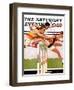 "Hurdlers," Saturday Evening Post Cover, May 4, 1935-Maurice Bower-Framed Giclee Print