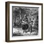 Hurdy-Gurdy Organ Player-Emile Bayard-Framed Art Print