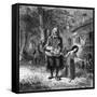 Hurdy-Gurdy Organ Player-Emile Bayard-Framed Stretched Canvas