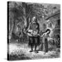 Hurdy-Gurdy Organ Player-Emile Bayard-Stretched Canvas