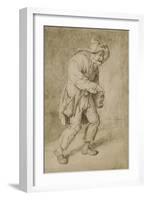 Hurdy-Gurdy Player, 1695-Cornelis Dusart-Framed Giclee Print