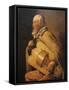 Hurdy Gurdy Player-Georges de La Tour-Framed Stretched Canvas