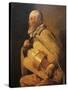 Hurdy Gurdy Player-Georges de La Tour-Stretched Canvas