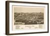 Hurley, Wisconsin - Panoramic Map-Lantern Press-Framed Art Print