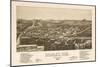 Hurley, Wisconsin - Panoramic Map-Lantern Press-Mounted Art Print